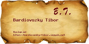 Bardiovszky Tibor névjegykártya